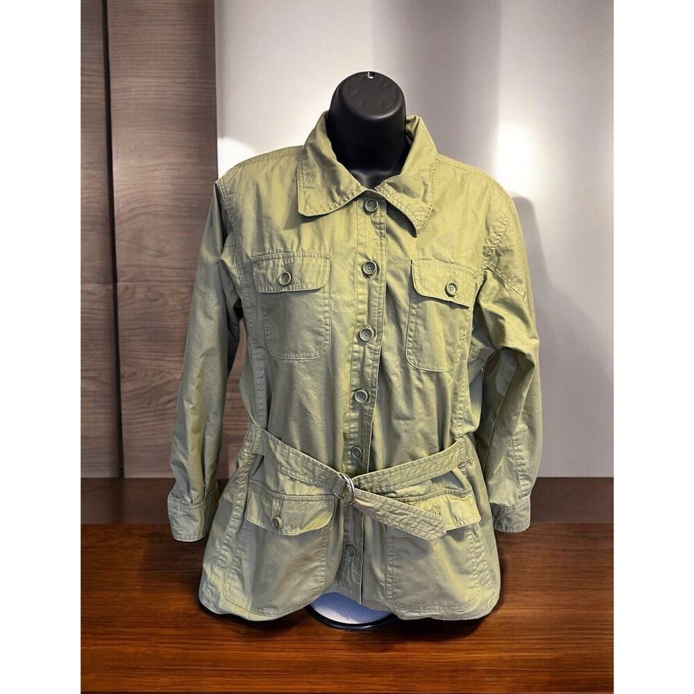 Vintage 1970s Women’s Alligator Brand Olive Drab Army Green Jacket Sz 14